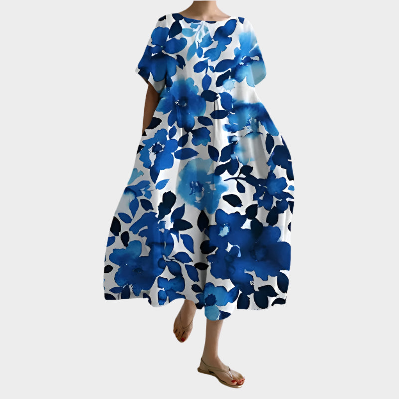 Rochie retro lungă confortabilă