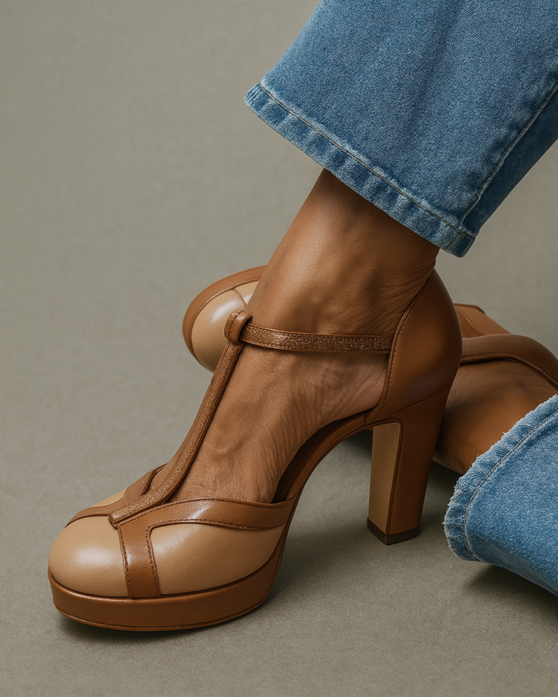 Malvina | Pantofi cu bareta în T