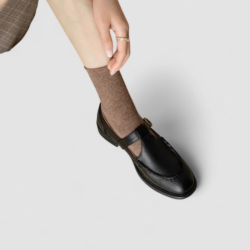 Avery™ – Pantofi ortopedici Mary Jane cu vârf pătrat