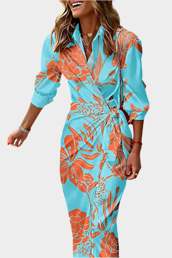 Rochie midi cu design în dungi