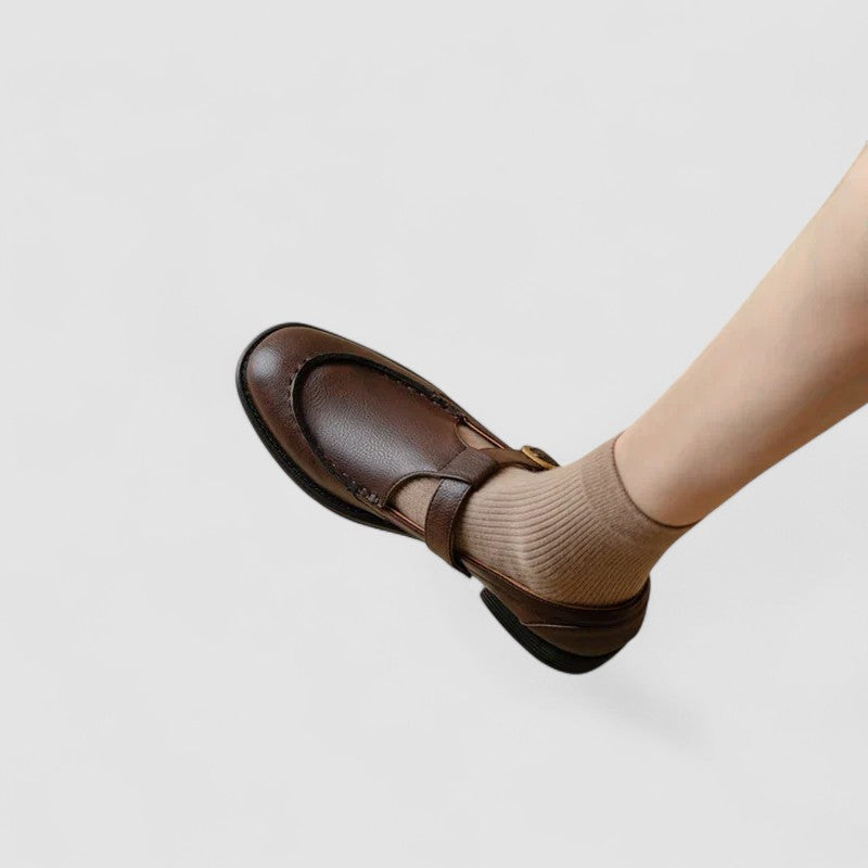 Avery™ – Pantofi ortopedici Mary Jane cu vârf pătrat