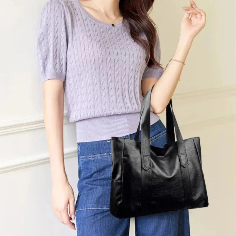 Abigail™ - Geantă de umăr moale de lux minimalistă