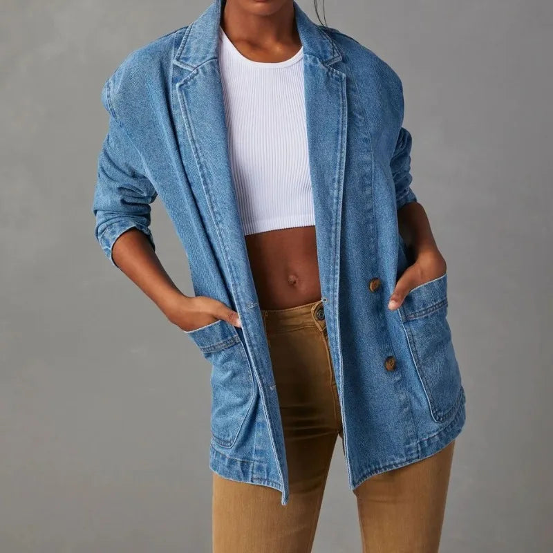 Ella™ - Sacou din denim stilat