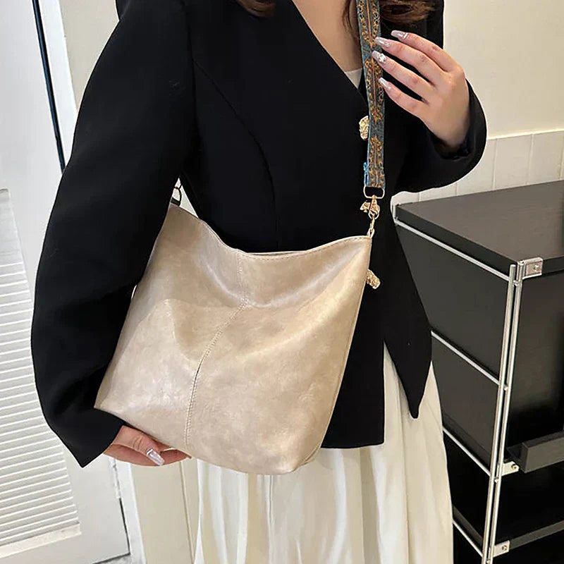 Alora - Geantă Vintage de Umăr din Piele PU Crossbody