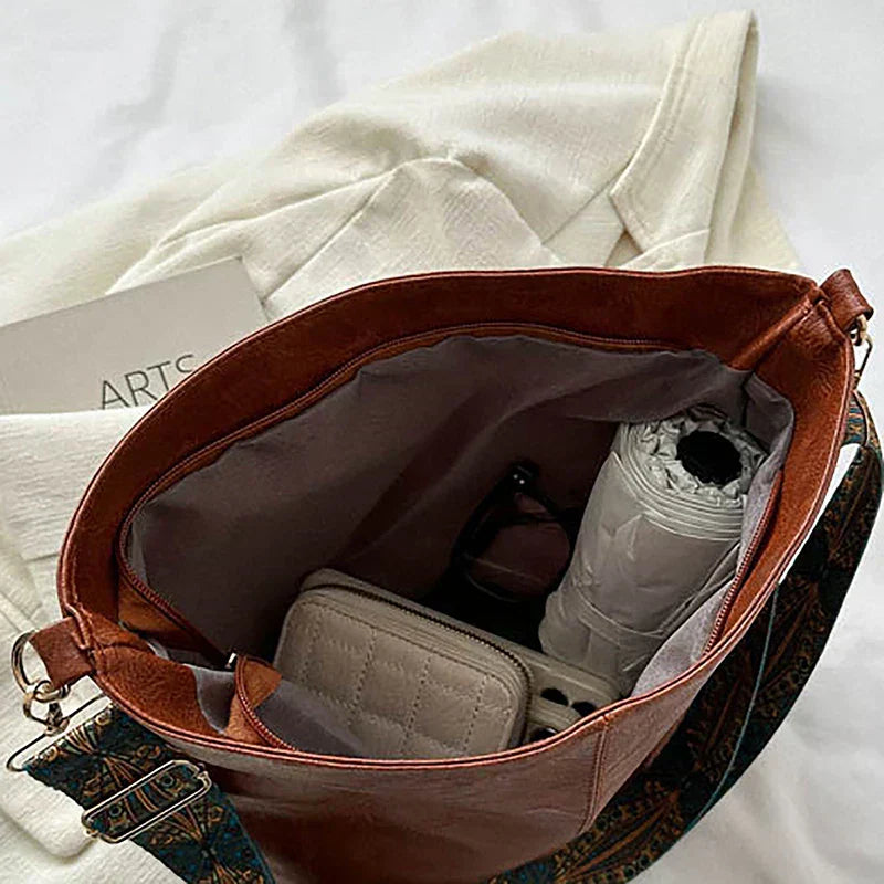 Alora - Geantă Vintage de Umăr din Piele PU Crossbody