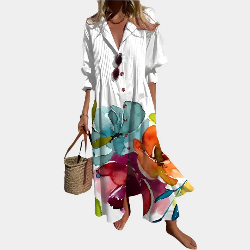 Rochie Boho Aerisită cu Mâneci Bufante