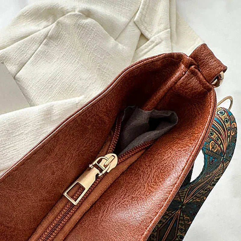 Alora - Geantă Vintage de Umăr din Piele PU Crossbody