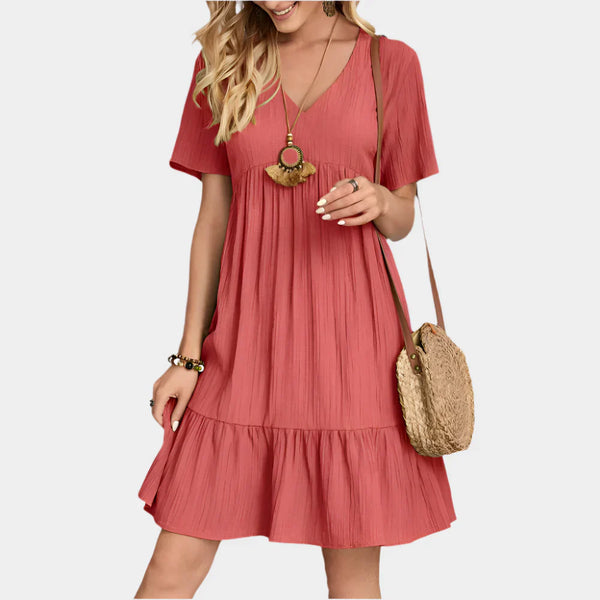 Rochie mini elegantă cu dungi