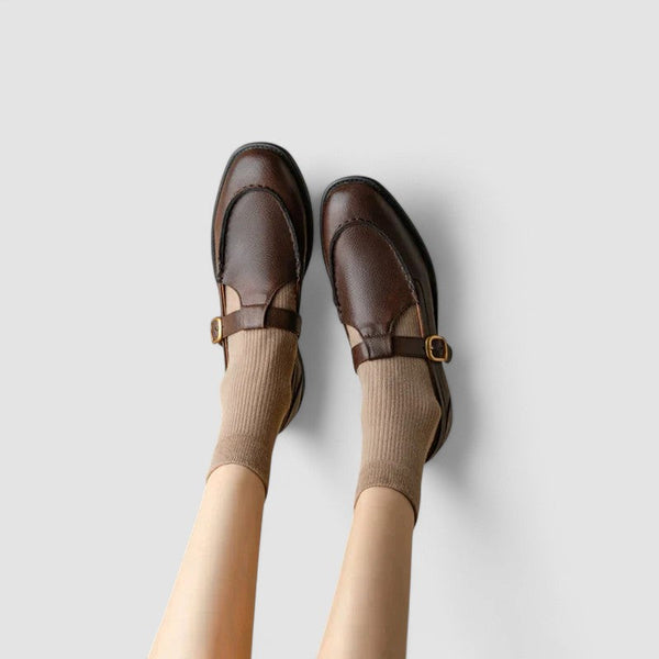 Avery™ – Pantofi ortopedici Mary Jane cu vârf pătrat