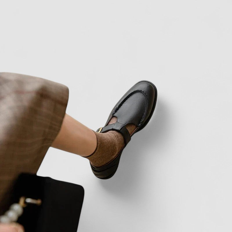 Avery™ – Pantofi ortopedici Mary Jane cu vârf pătrat