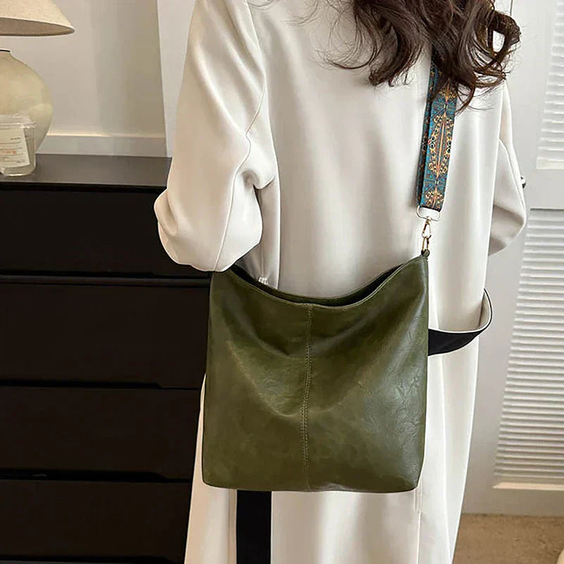 Alora - Geantă Vintage de Umăr din Piele PU Crossbody