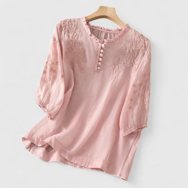 Vasilene | Bluza elegantă cu nasturi în față