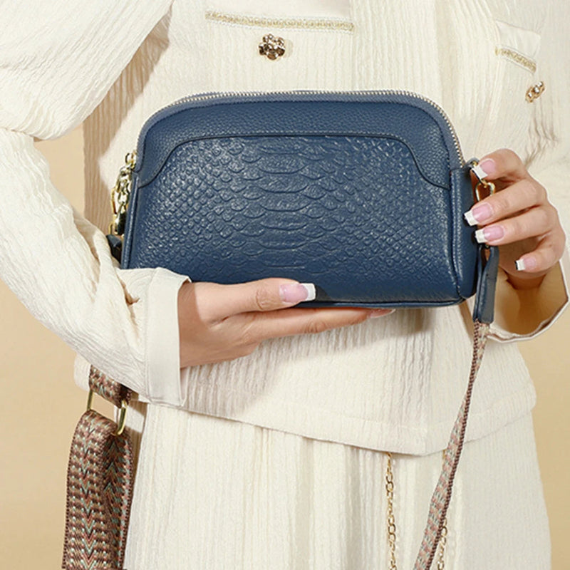 Olivia™ Farmec Elegant | Geantă Mini Crossbody cu Model Croc