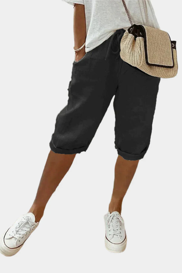 Pantaloni eleganți din in pentru femei