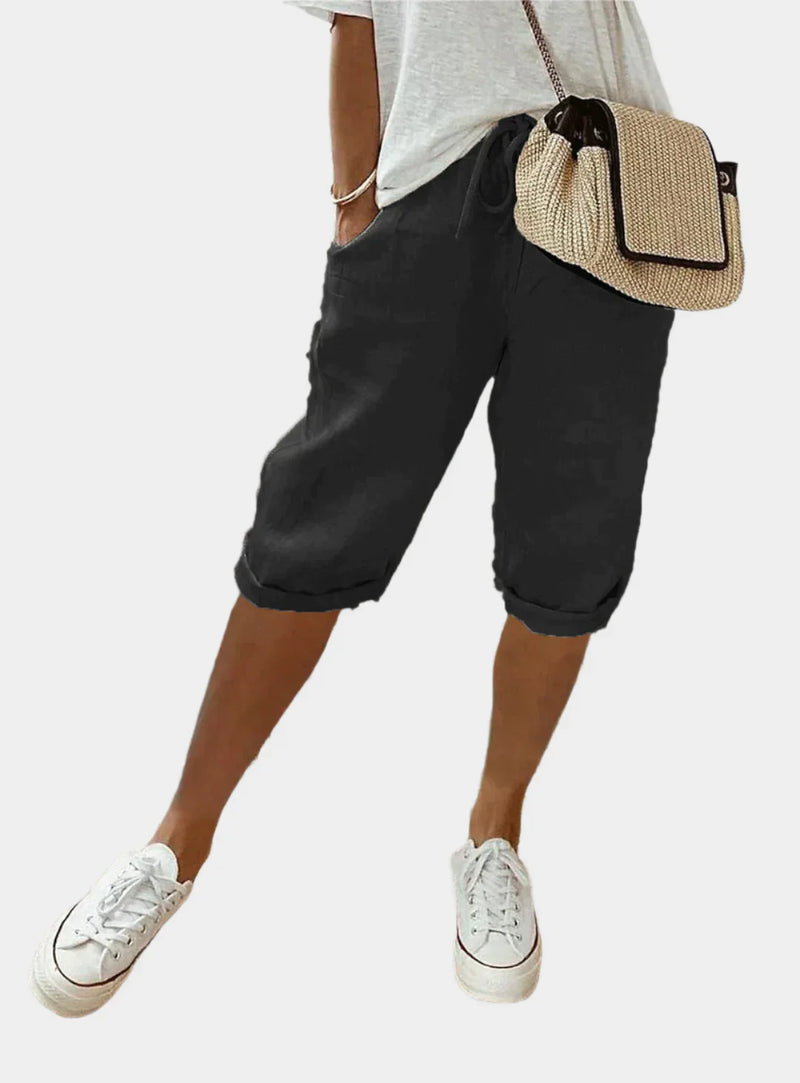 Pantaloni eleganți din in pentru femei