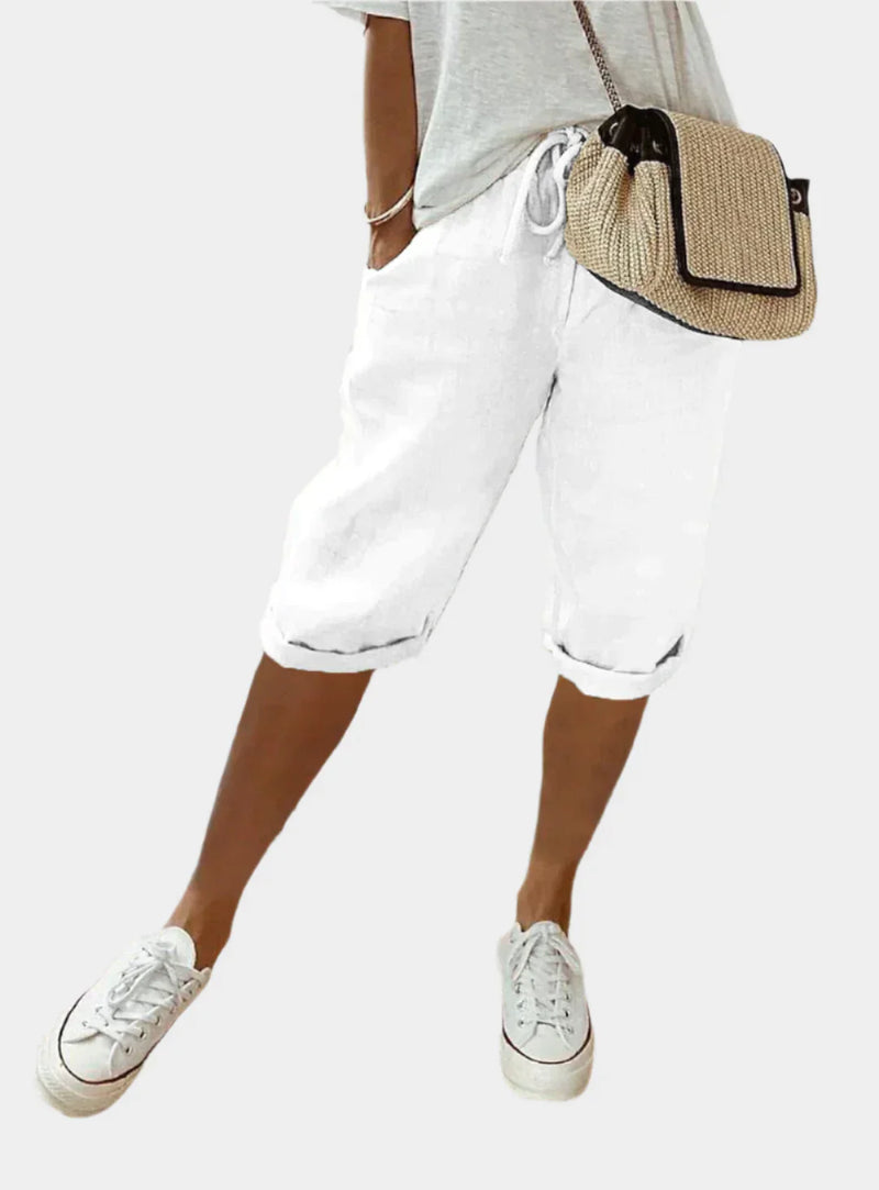 Pantaloni eleganți din in pentru femei