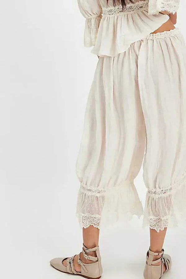 Pantaloni Boho din Dantelă