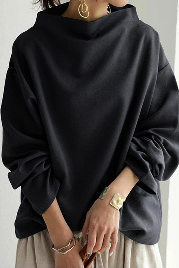 Margot – Bluză moale tricotată cu guler înalt