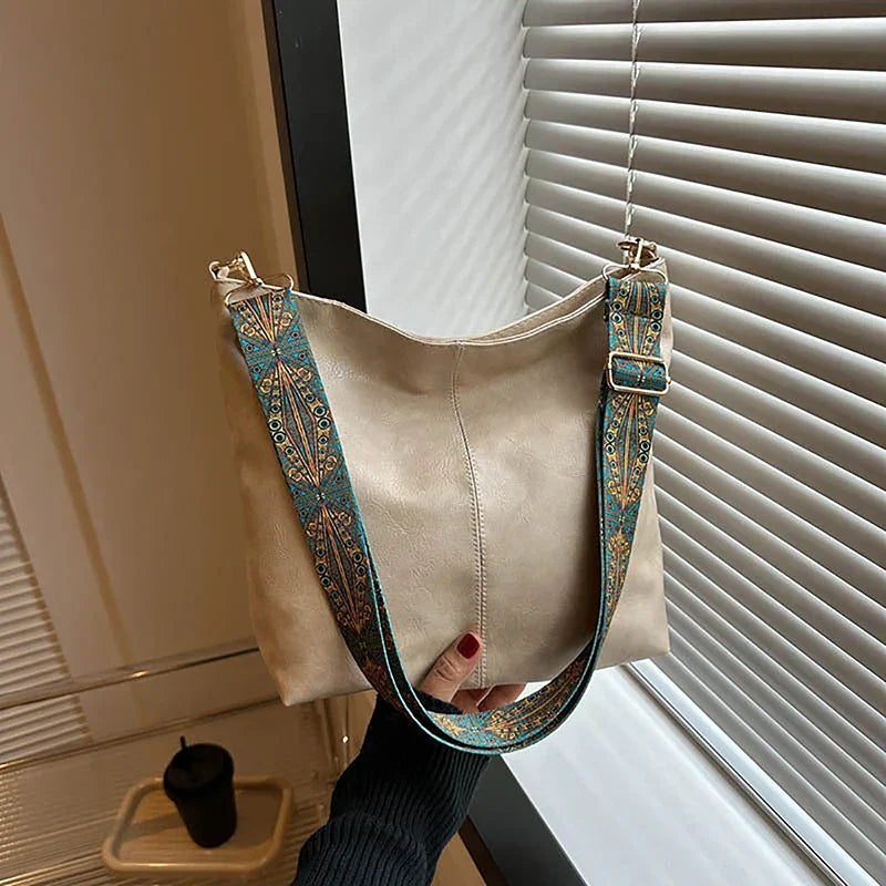 Alora - Geantă Vintage de Umăr din Piele PU Crossbody