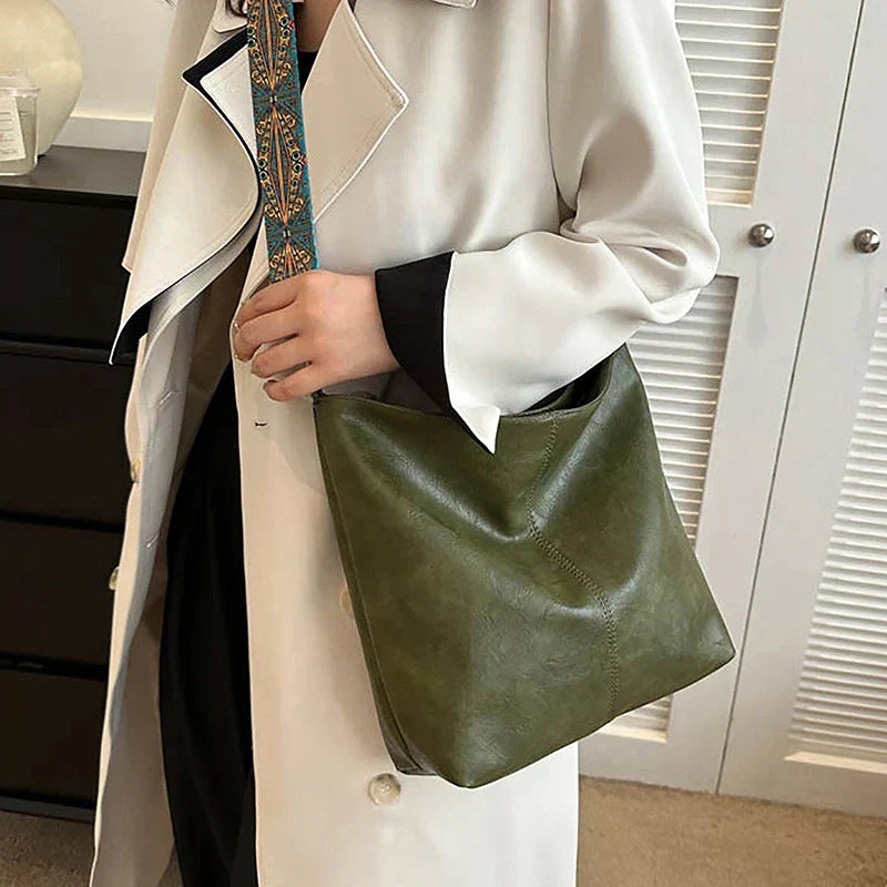 Alora - Geantă Vintage de Umăr din Piele PU Crossbody