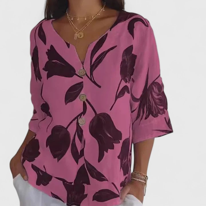 Isabel | Bluza elegantă cu imprimeu floral