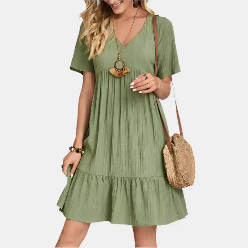 Rochie mini elegantă cu dungi