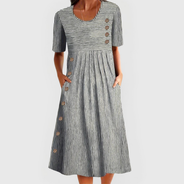 Rochie midi în dungi Wanda™
