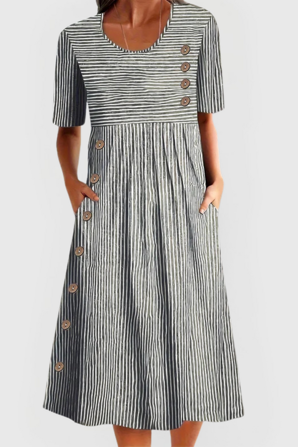 Rochie midi în dungi Wanda™