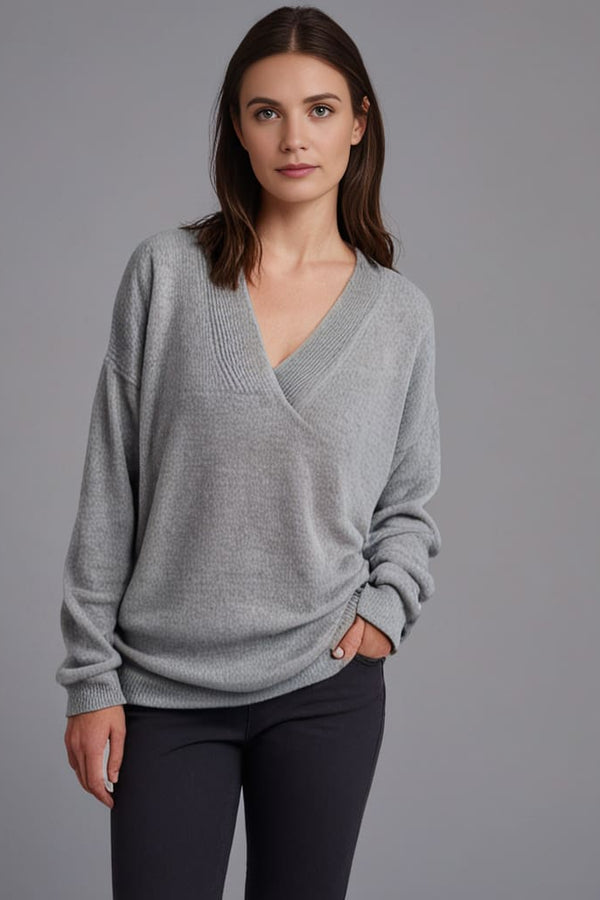 Monika - Pulover cu decolteu în V