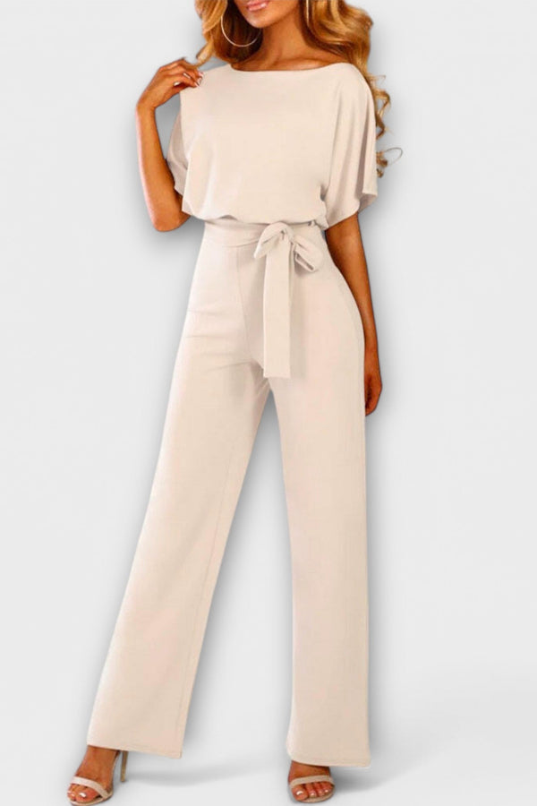 Jenny | Salopetă elegantă cu pantaloni largi și curea