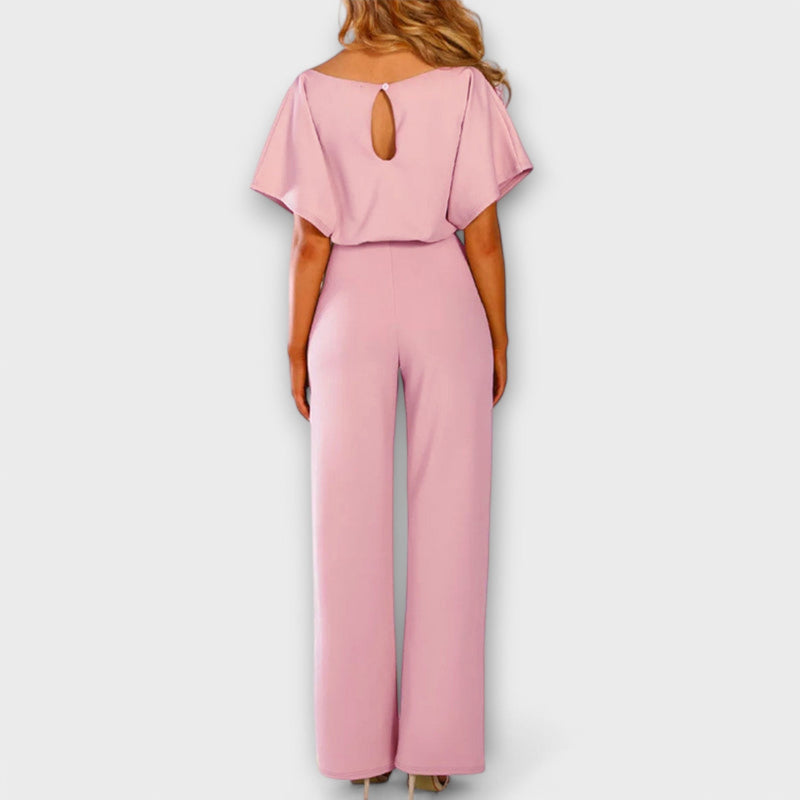 Jenny | Salopetă elegantă cu pantaloni largi și curea