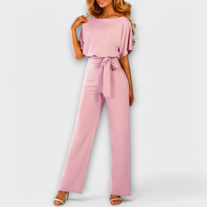 Jenny | Salopetă elegantă cu pantaloni largi și curea