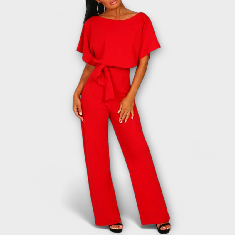 Jenny | Salopetă elegantă cu pantaloni largi și curea