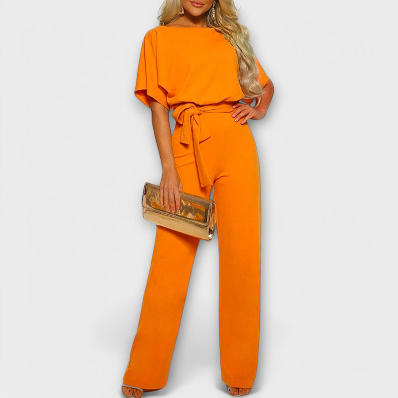 Jenny | Salopetă elegantă cu pantaloni largi și curea