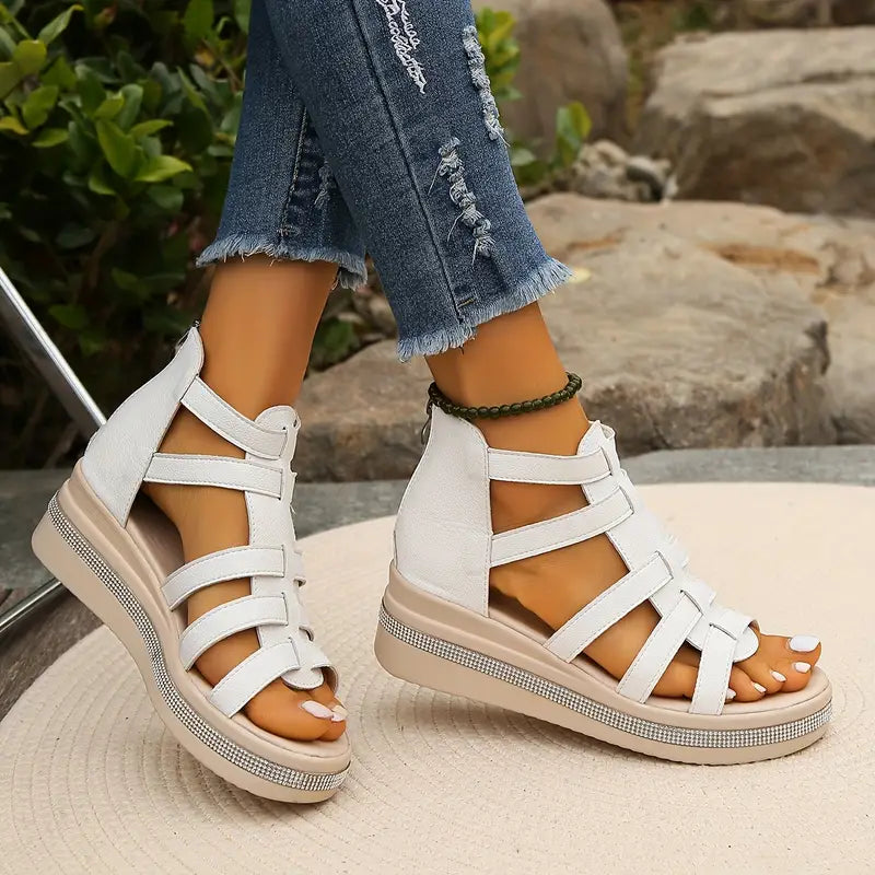 Axelle | Sandale elegante cu platformă wedge