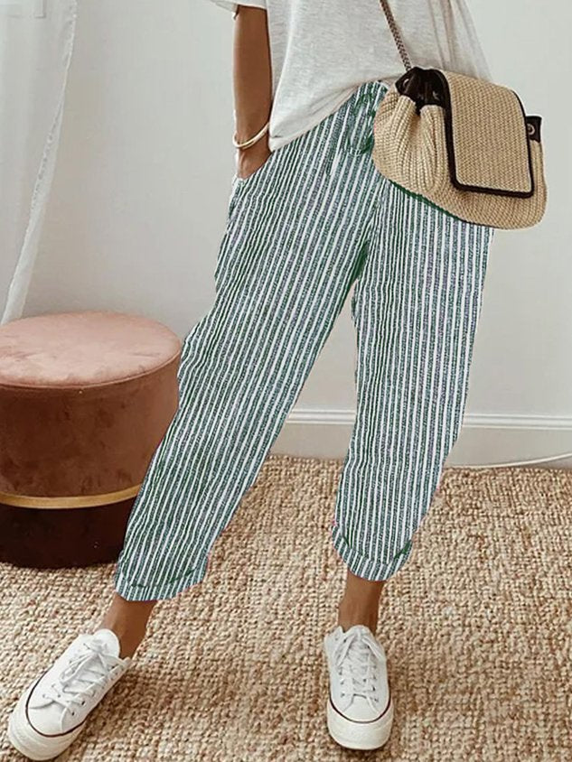 Ely | Pantaloni Luxe din In Anti-Transpirație