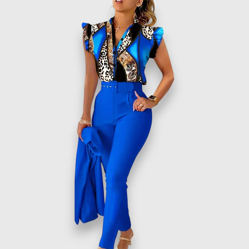 Set două piese cu imprimeu leopard modern