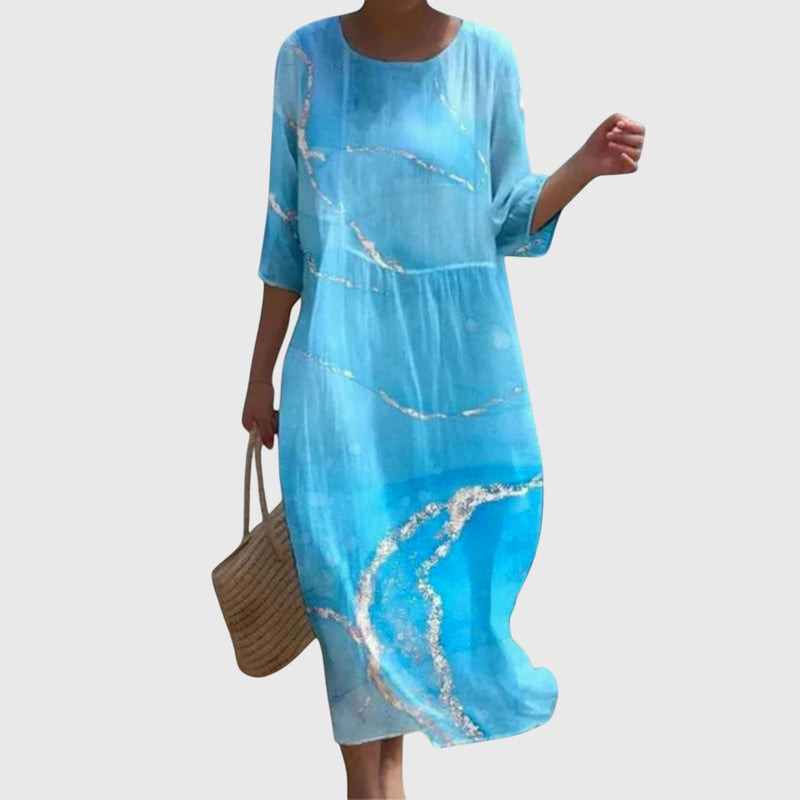 Hayley™ | Rochie maxi florală stilată