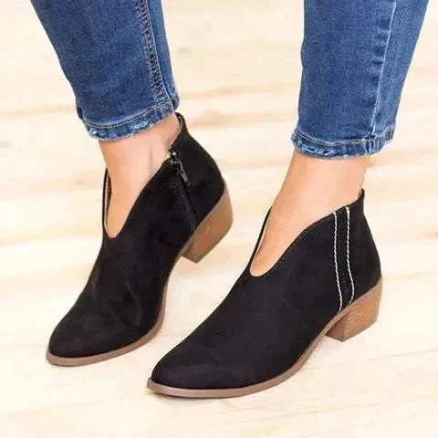 Quest - Cizme casual elegante cu fermoar până la gleznă