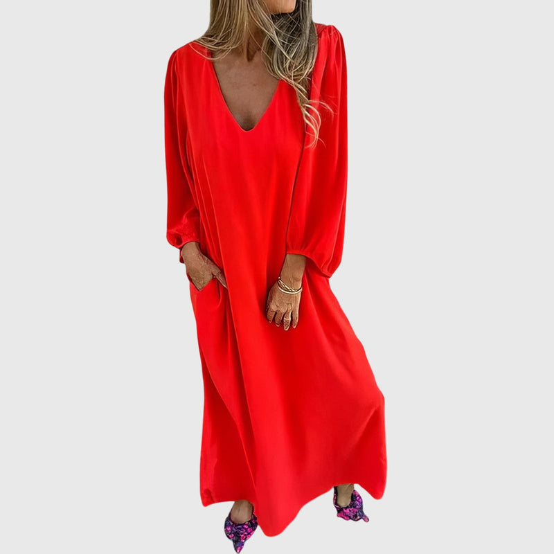 Carol™ - Rochie lungă boho cu buzunare