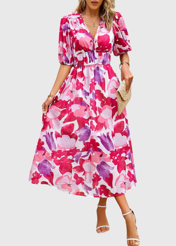 Merlin™ | Rochie midi florală avantajoasă