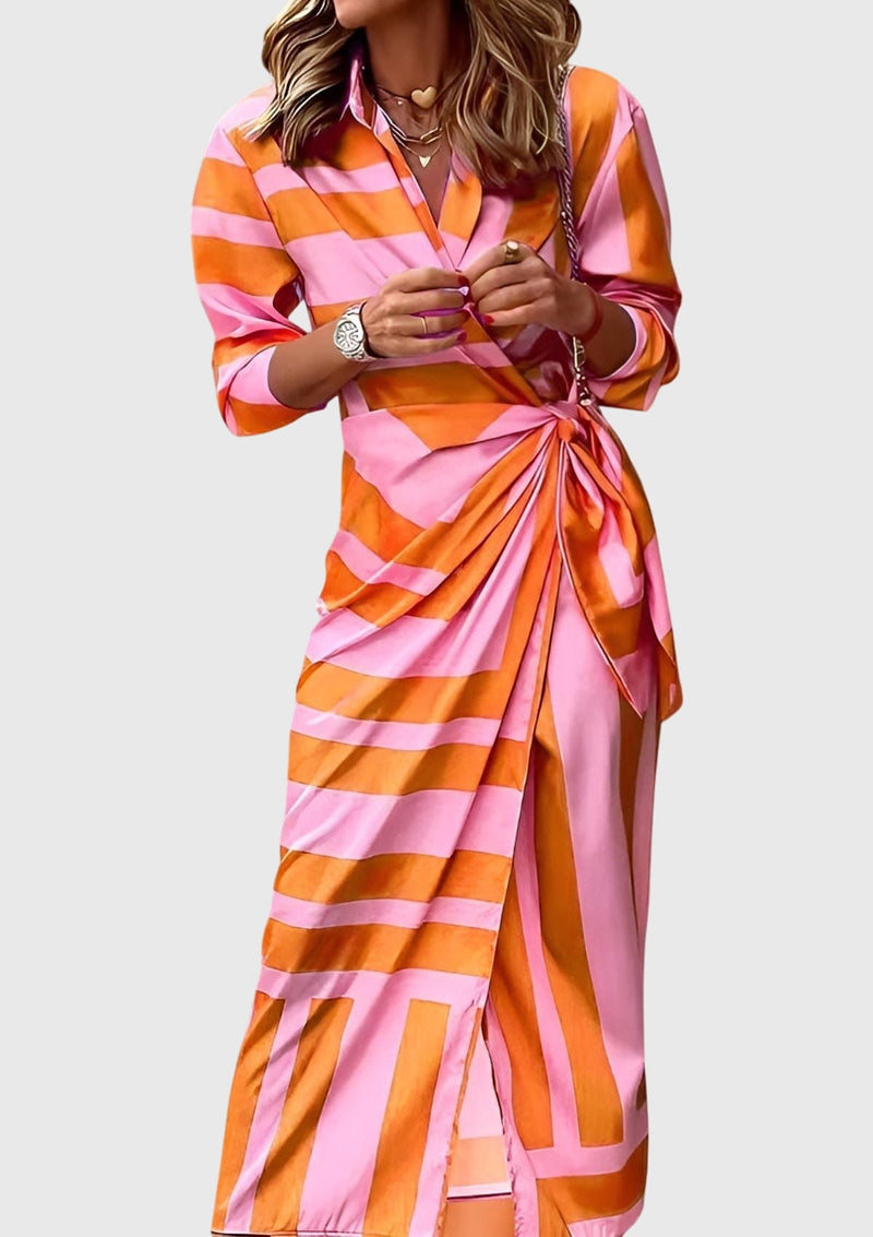 Everly™ | Rochie elegantă tip înfășurat cu imprimeu