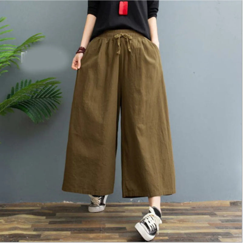 AMELINA – PANTALONI COMODI DIN IN CU PLISURI