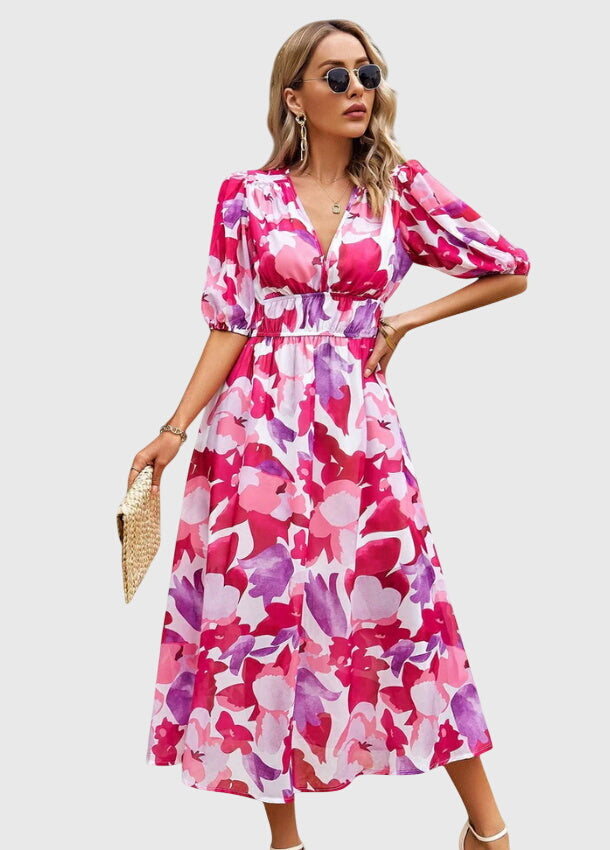 Merlin™ | Rochie midi florală avantajoasă
