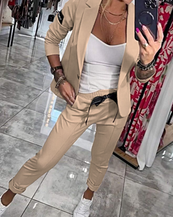 Malou | Set elegant sacou și pantaloni jogger