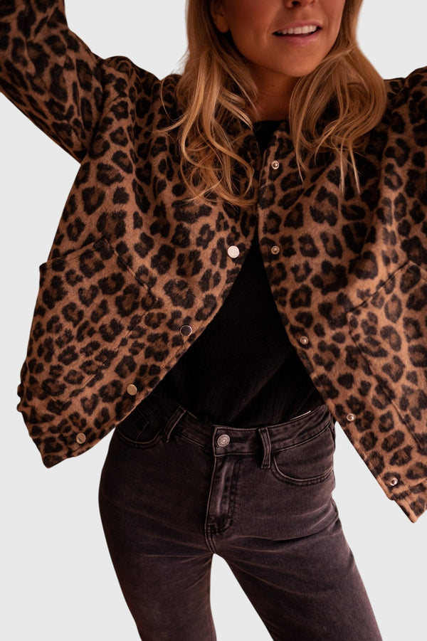Elodie | Jachetă stilată cu imprimeu leopard