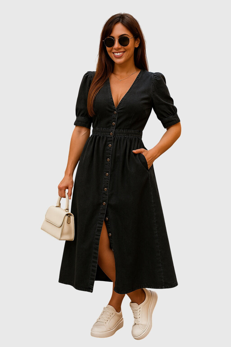 Jacqueline™ | Rochie elegantă din denim