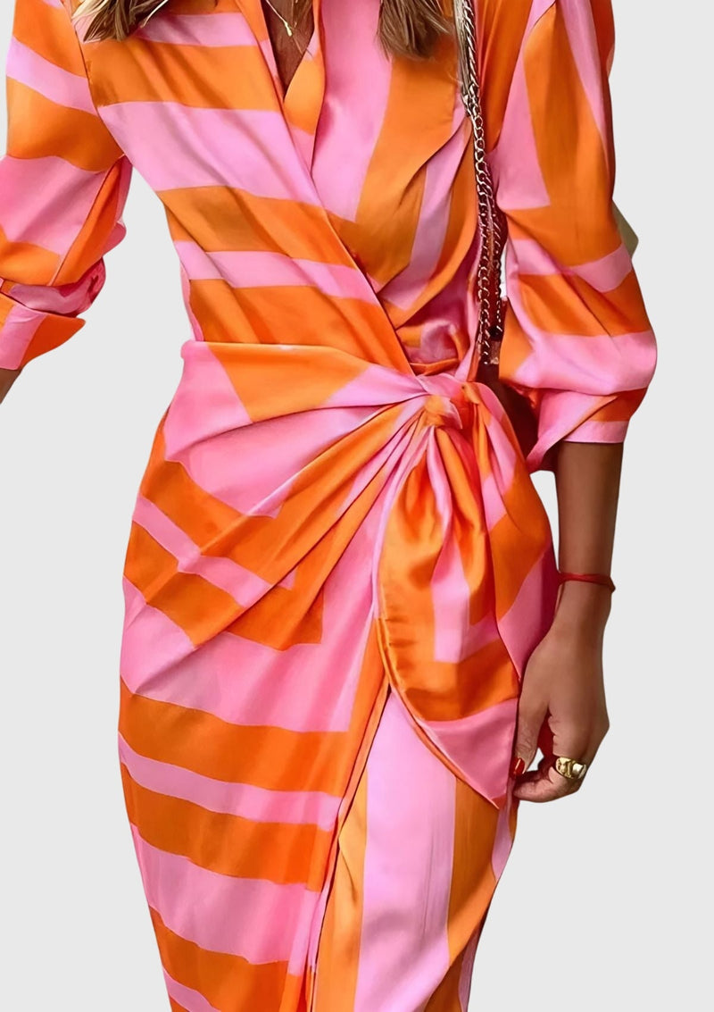 Everly™ | Rochie elegantă tip înfășurat cu imprimeu