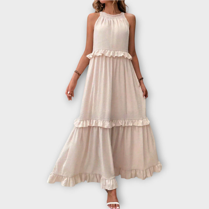 Rochie cu bretele subțiri și linie elegantă