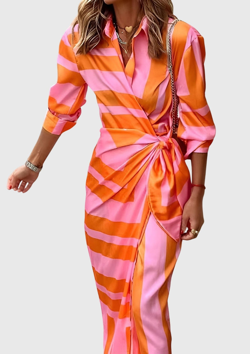 Everly™ | Rochie elegantă tip înfășurat cu imprimeu